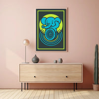 Vibrant Elephant Art Poster