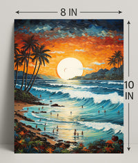Vibrant Sunset Beach Poster