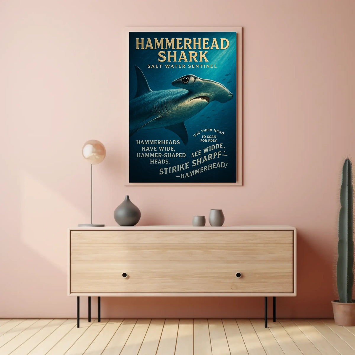 Hammerhead Shark Salt Water Sentinel Poster