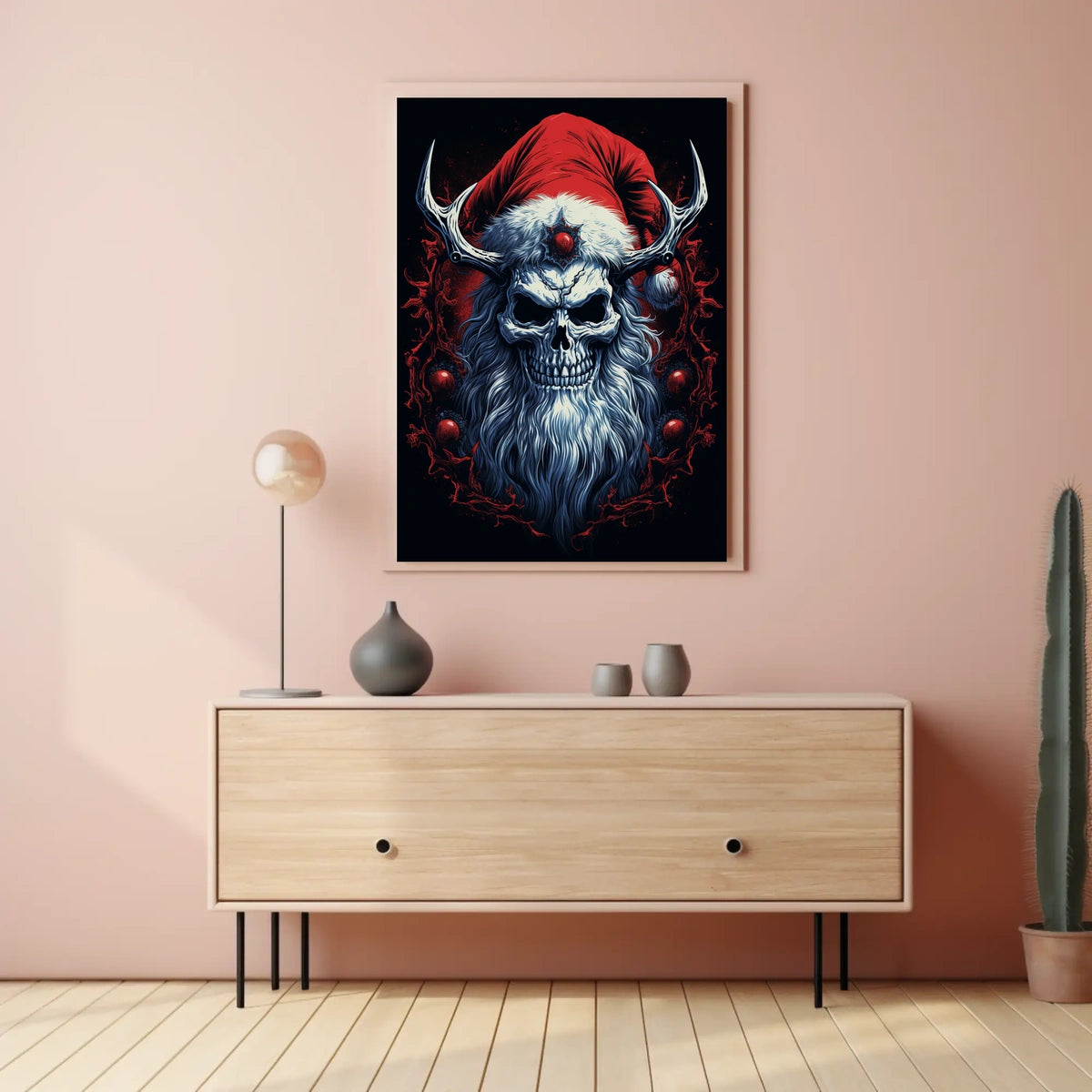 Dark Gothic Santa Christmas Abstract Pop Culture Poster