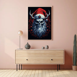 Dark Gothic Santa Christmas Abstract Pop Culture Poster