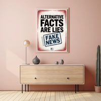 Falsehoods Critique Modern Design Political or Propaganda Poster