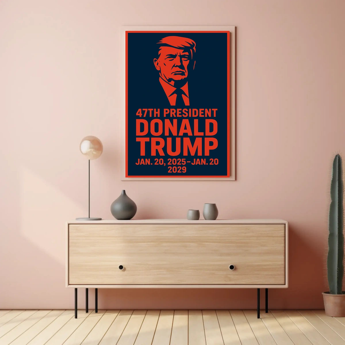 Trump Visionary Free World Pop Art Poster