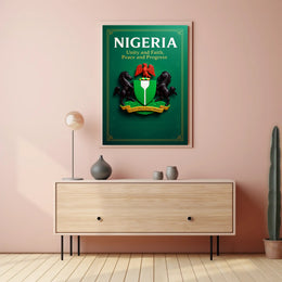 Nigeria Unity and Faith, Peace and Progress Poster PosterGoat