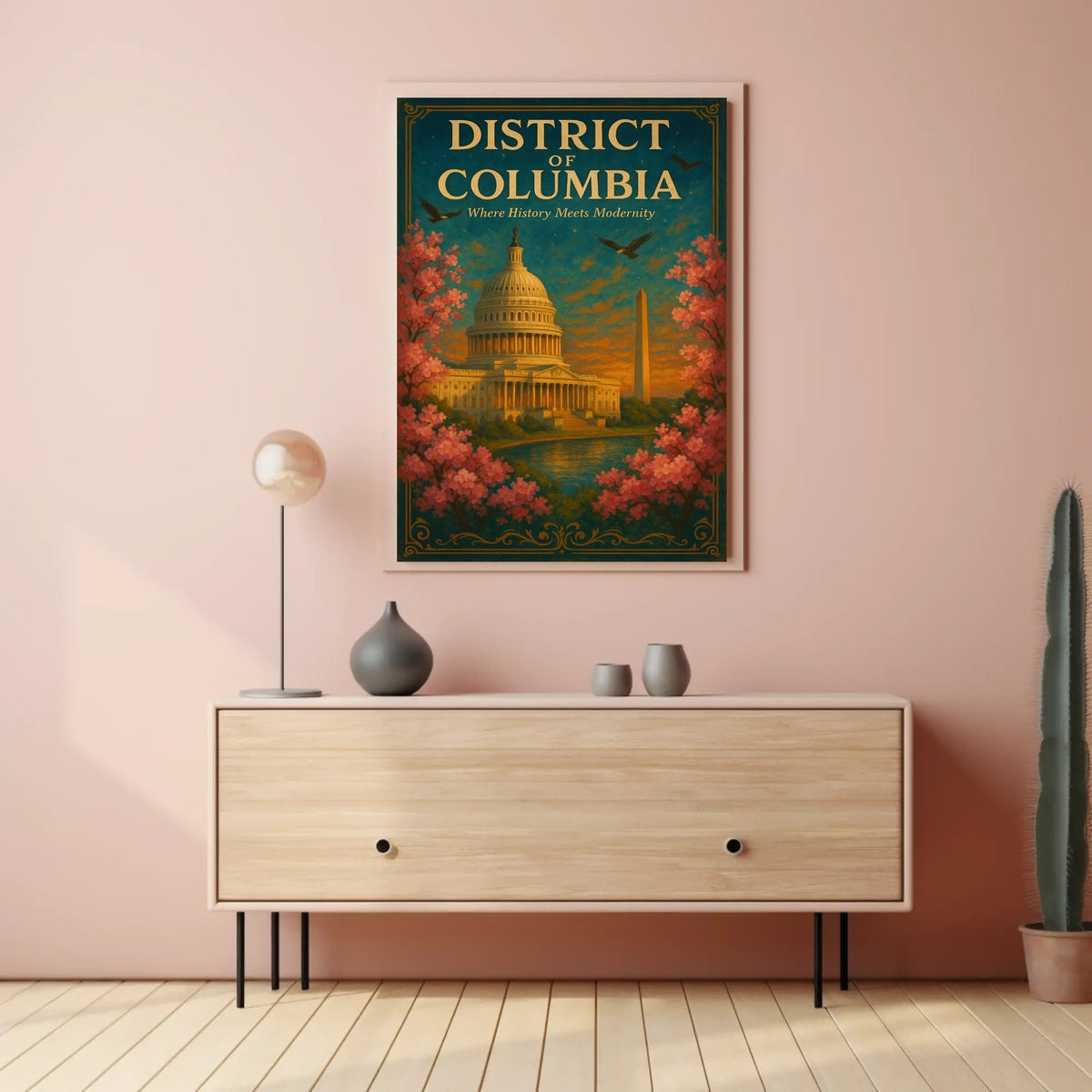 District of Columbia Poster History Meets Modernity Decor