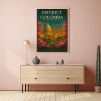 District of Columbia Poster History Meets Modernity Decor