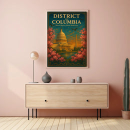 District of Columbia Poster History Meets Modernity Decor
