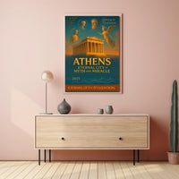 Athens Eternal City Mythology Vintage Heritage Poster