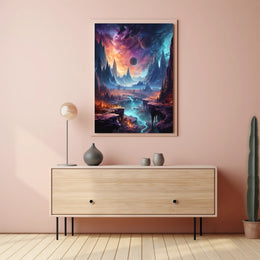 Fantastical Cosmic Journey Futuristic Sci-Fi Poster