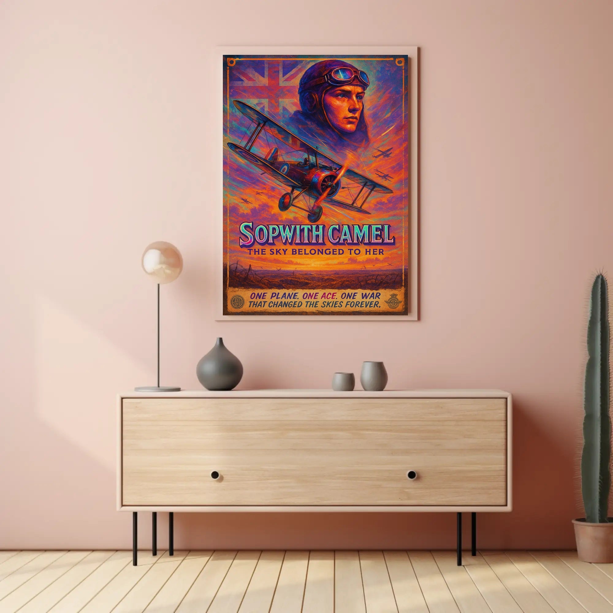 Sopwith Camel Aviation Poster: Bold Historical & Nostalgic Art