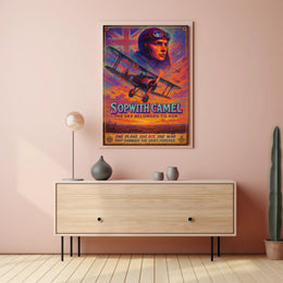 Sopwith Camel Aviation Poster: Bold Historical & Nostalgic Art