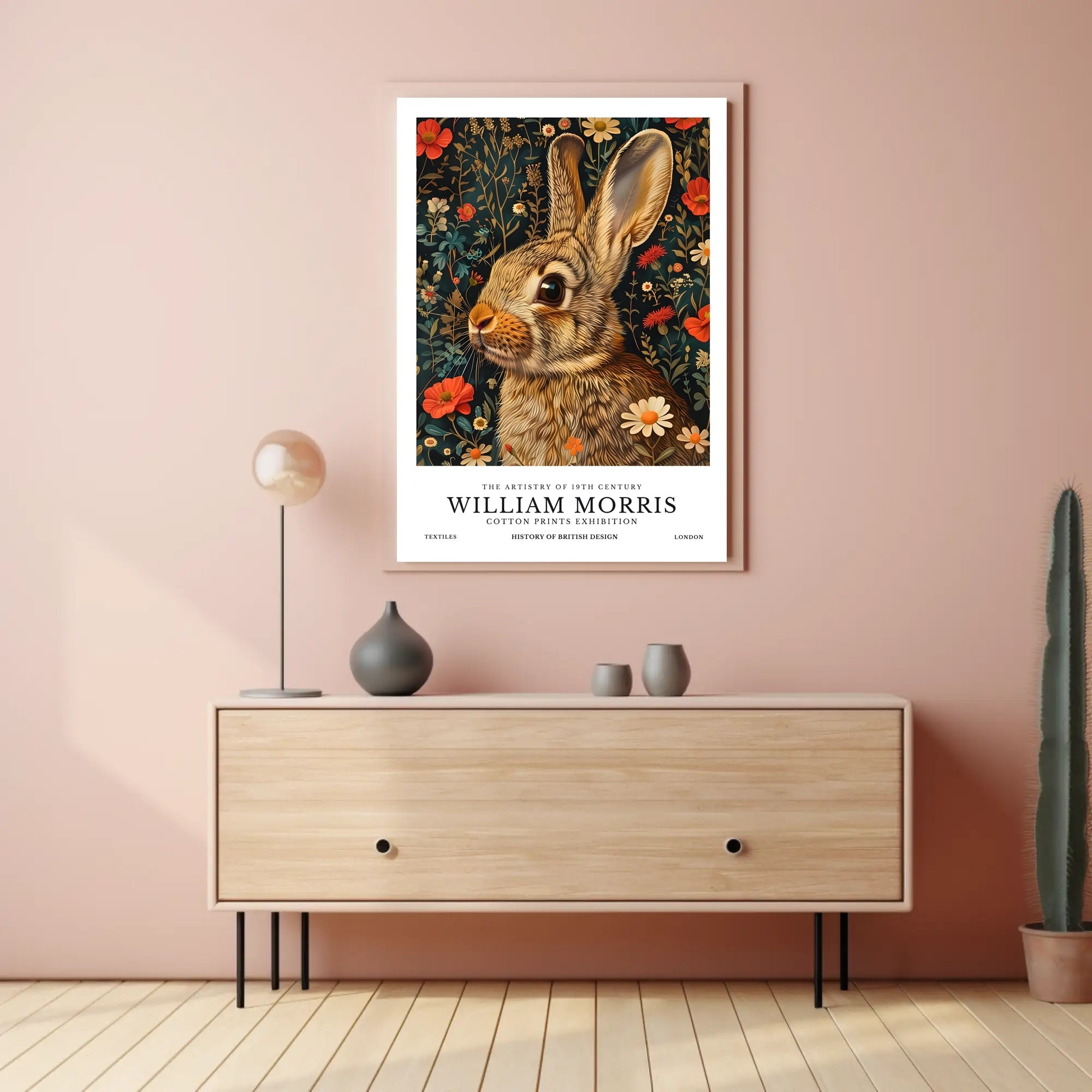 William Morris Cotton Prints Exhibition Cultural or Heritage Poster