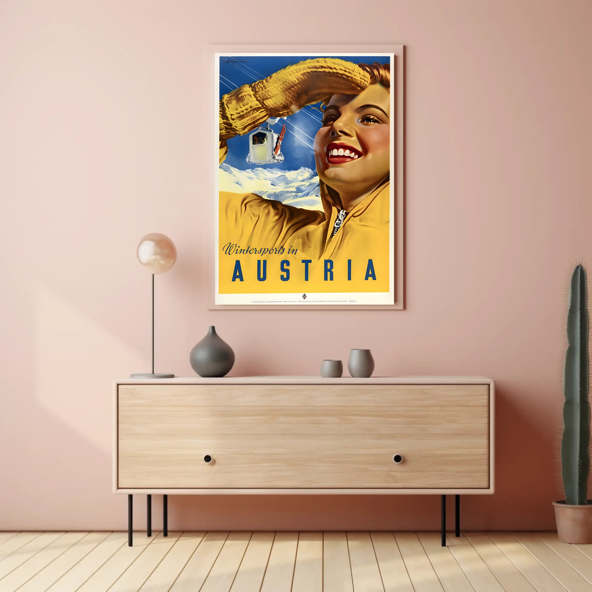 Austria Winter Sports Travel Poster PosterGoat