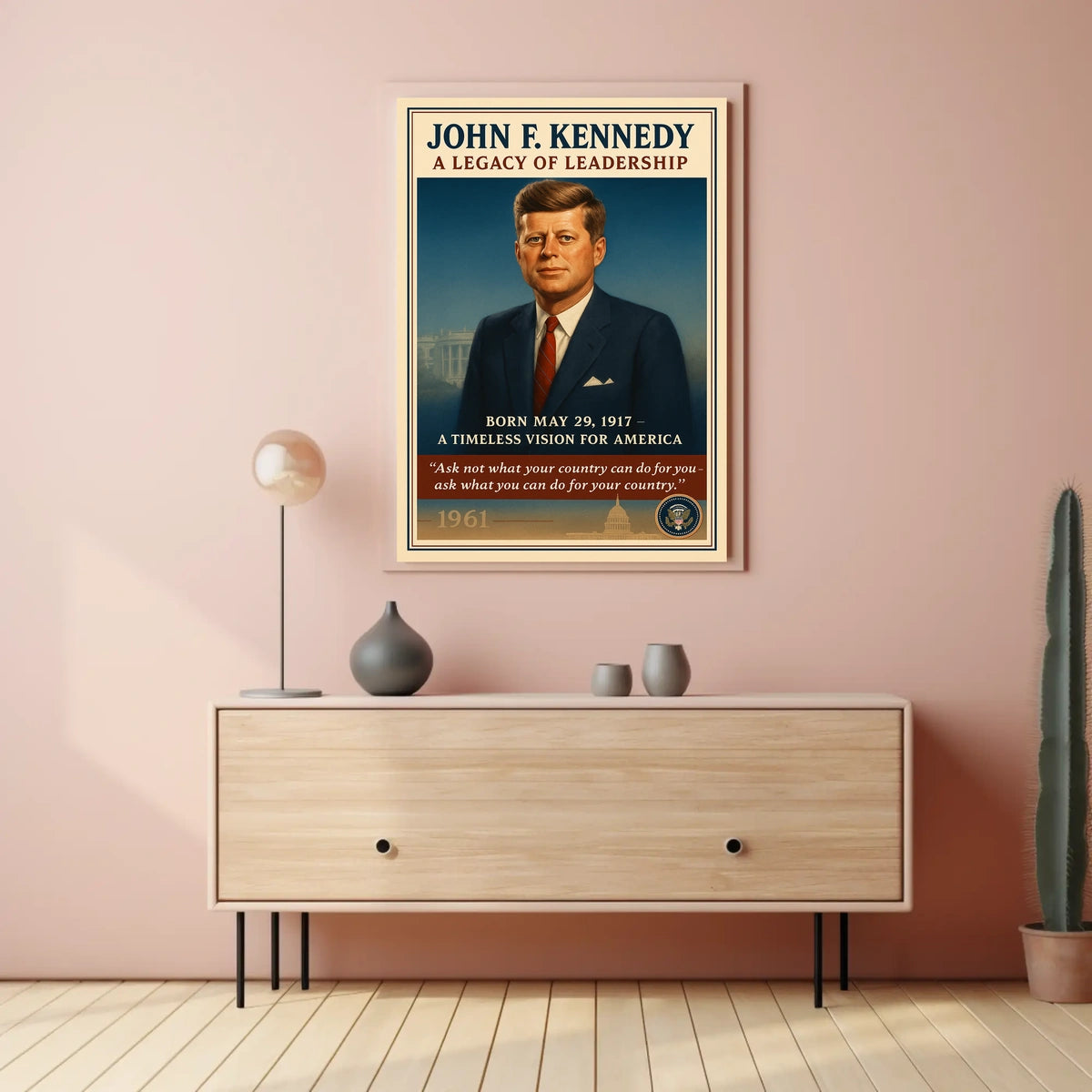 JFK Legacy Vintage Patriotic Poster for Inspiration