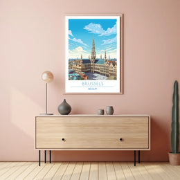 Brussels Cityscape Poster