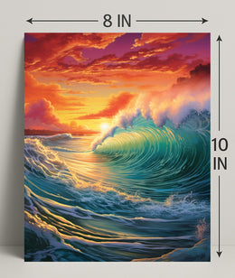 Oceanic Sunset Symphony Poster PosterGoat