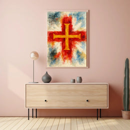 Vibrant Cross Poster