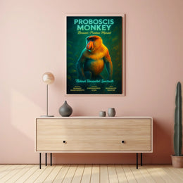 Proboscis Monkey Borneos Pristine Marvel Poster