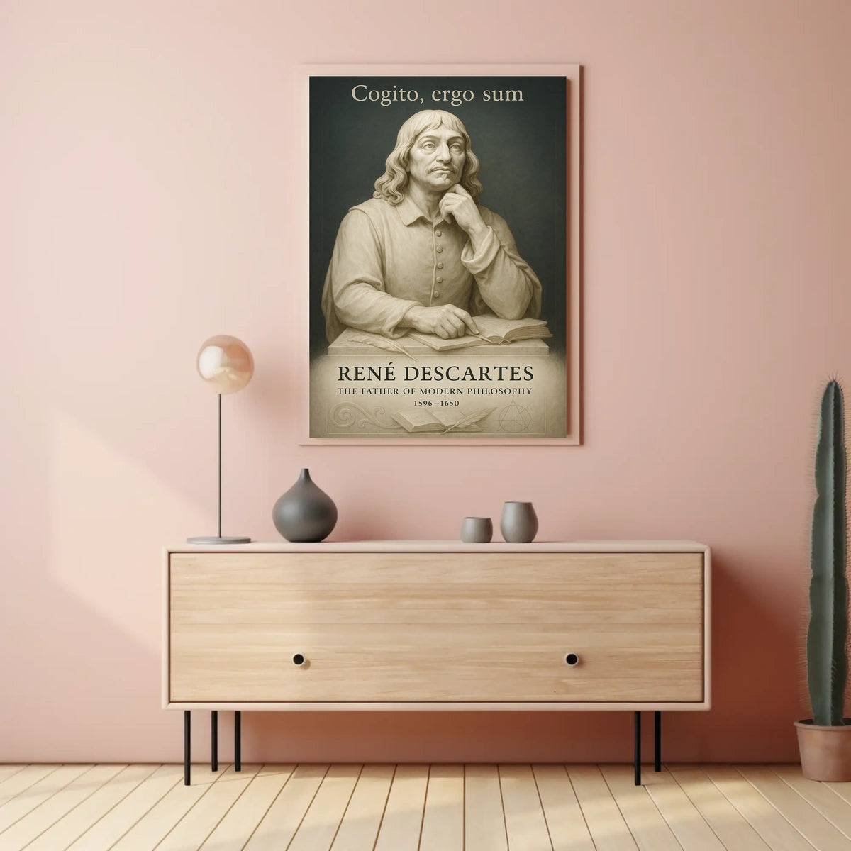 René Descartes The Father of Modern Philosophy Poster