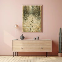 Winter Forest Path Poster