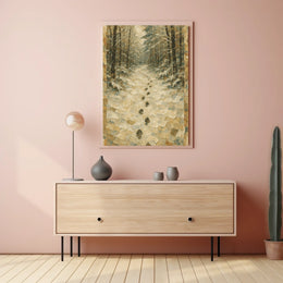 Winter Forest Path Poster