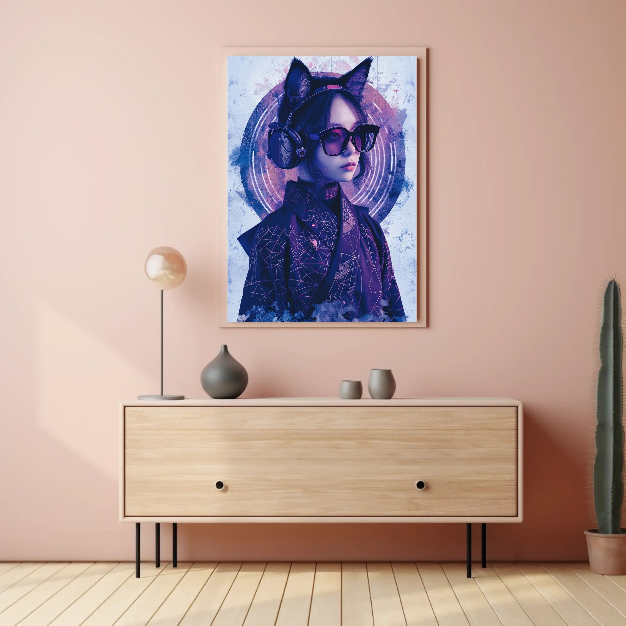 Futuristic Fashion Portrait Art Print for Home Decor PosterGoat