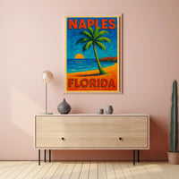 Naples Florida Tropical Paradise Poster Wall Art 18x24