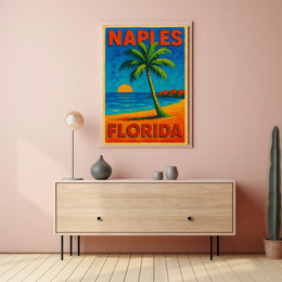Naples Florida Tropical Paradise Poster Wall Art 18x24