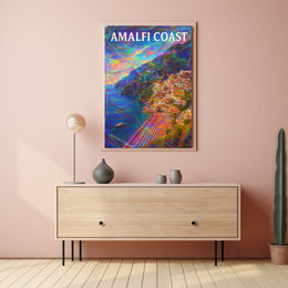 Amalfi Coast Dreamscape Poster Wall Art 18x24 Edition