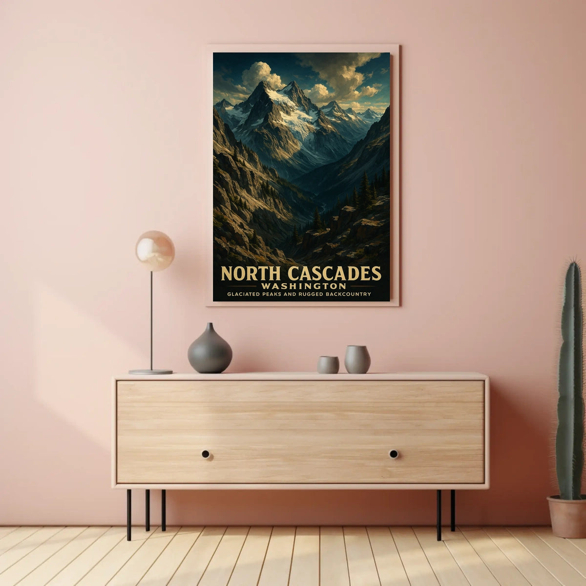 North Cascades Glaciated Peaks And Poster