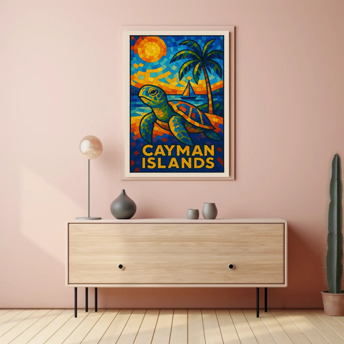 Cayman Islands Mosaic Poster