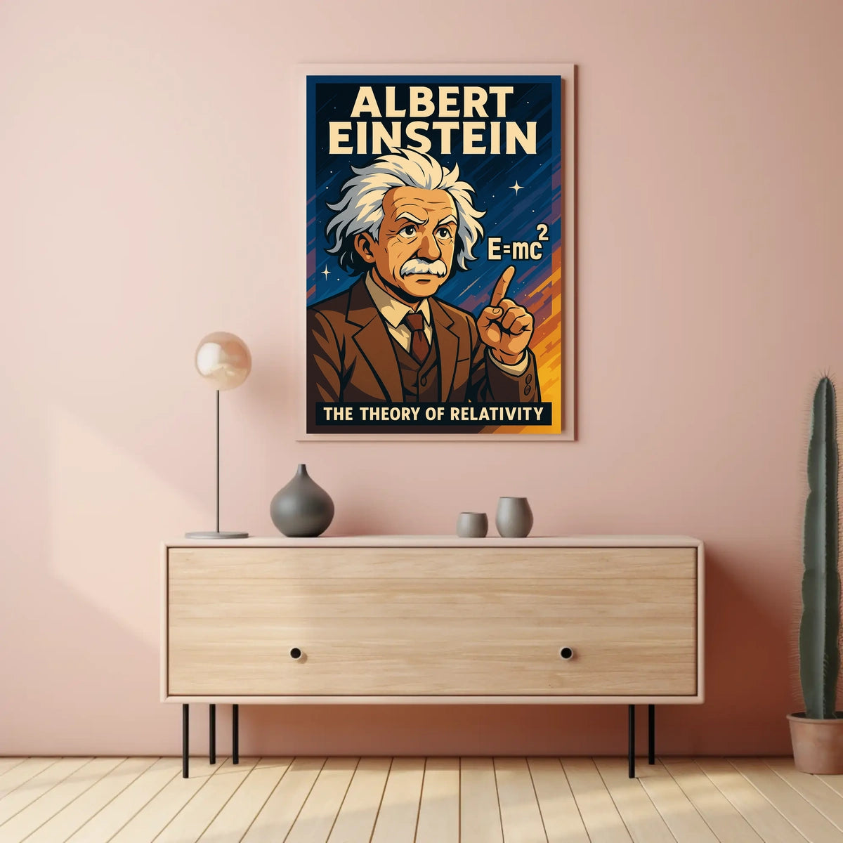 Albert Einstein Relativity Vintage Science Educator Poster