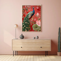 Peacock Elegance: Exotic Animal Art Poster