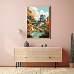 Tranquil Pagoda Retreat Poster