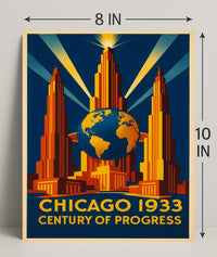 Chicago 1933 Century of Progress Poster Print PosterGoat