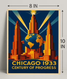 Chicago 1933 Century of Progress Poster Print PosterGoat