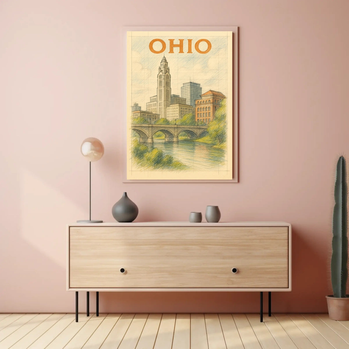 Ohio Cityscape Poster