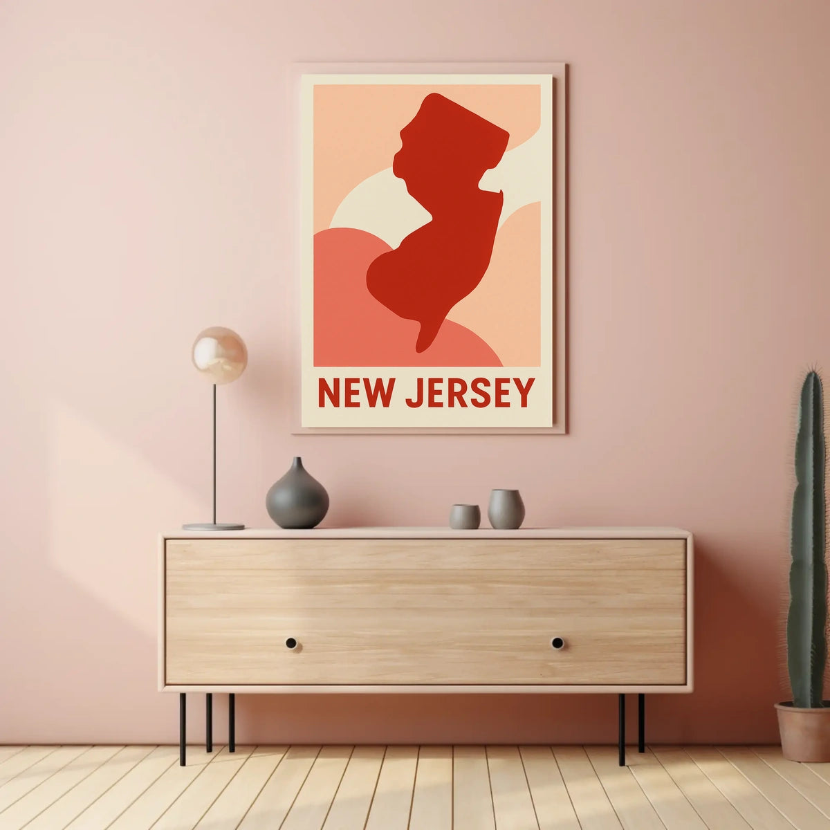 New Jersey Silhouette Poster
