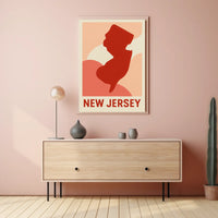 New Jersey Silhouette Poster