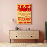 Houdini Challenge Vintage Escape Artist Cultural Poster