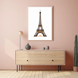 Eiffel Tower Modern Minimalist Travel Poster