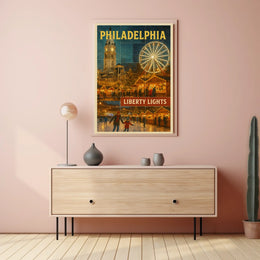 Philadelphia Liberty Lights Poster