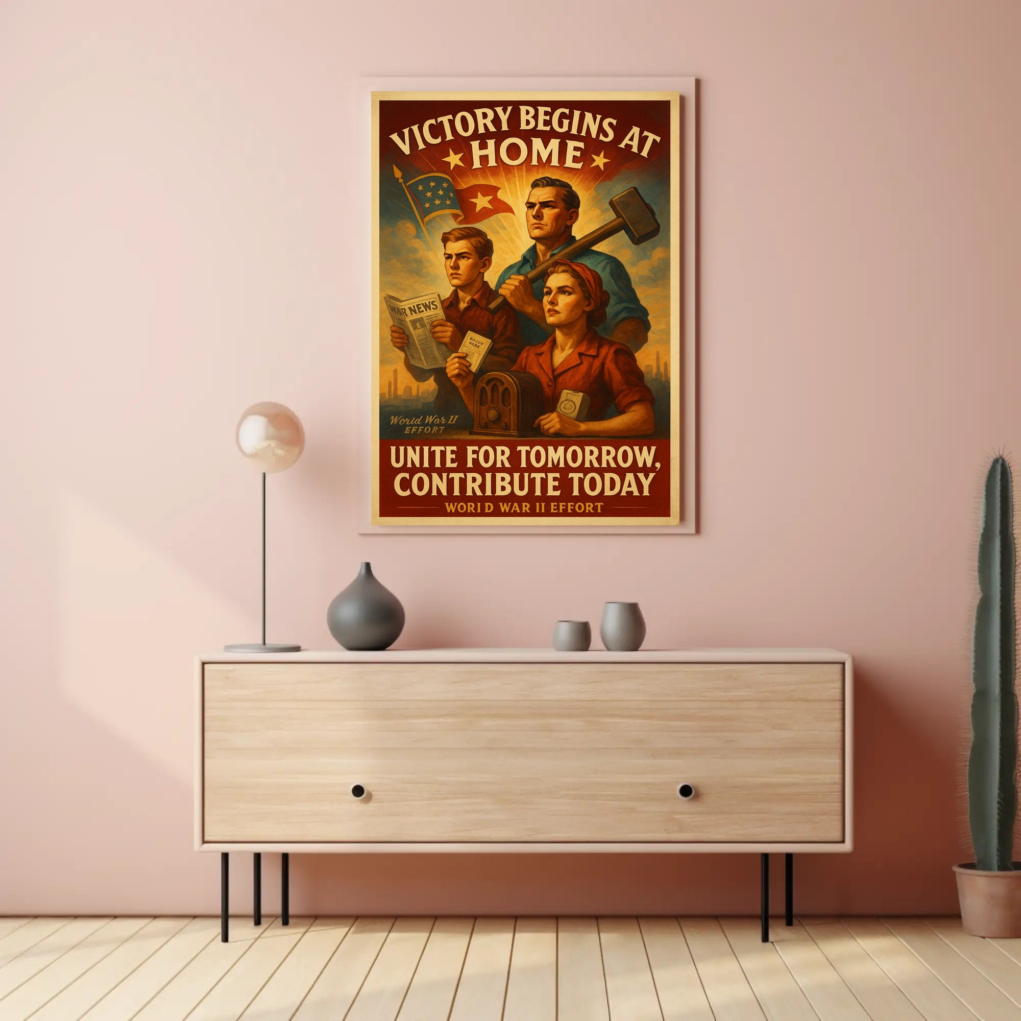 Victory Begins at Home Poster