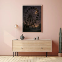 Eerie Ferris Wheel At Dusk Poster