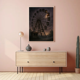 Eerie Ferris Wheel At Dusk Poster