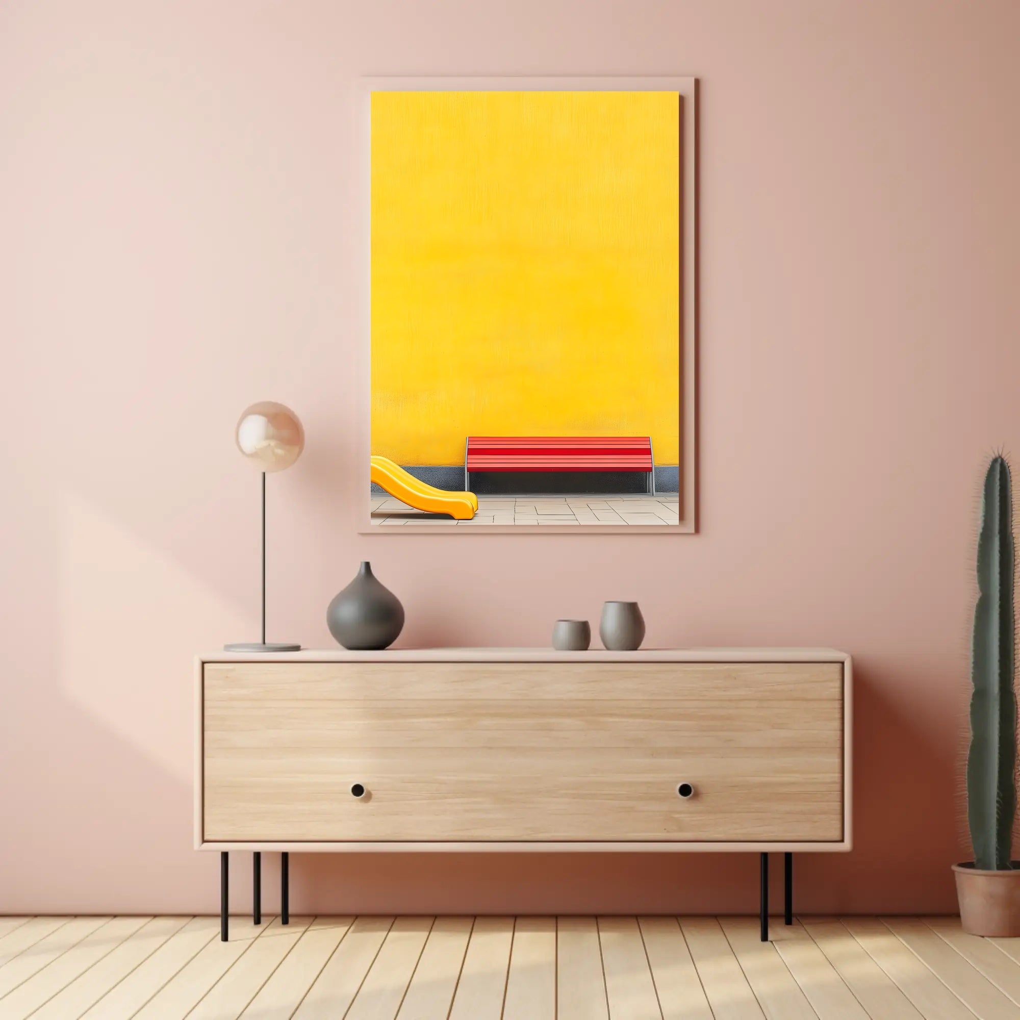 Playground Scene Vibrant Poster Wall Art