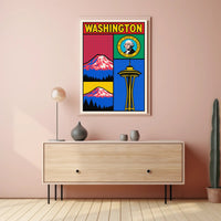 Washington Pop Art Poster PosterGoat