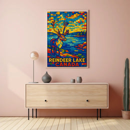 Reindeer Lake Canada Poster