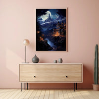 Enchanted Moonlit Castle Poster