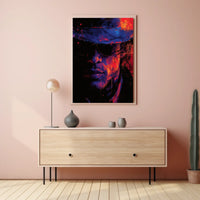 Mystery Noir Abstract Art Poster: Enigmatic Persona